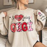 Lofaris I Love Being Gigi Heart With Grandkids Sweatshirt Gifts For Grandma