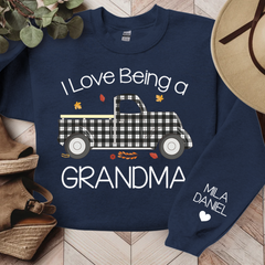 Lofaris I Love Being Grandma And Kids Custom Sweatshirt