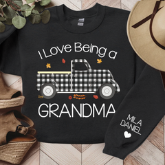 Lofaris I Love Being Grandma And Kids Custom Sweatshirt