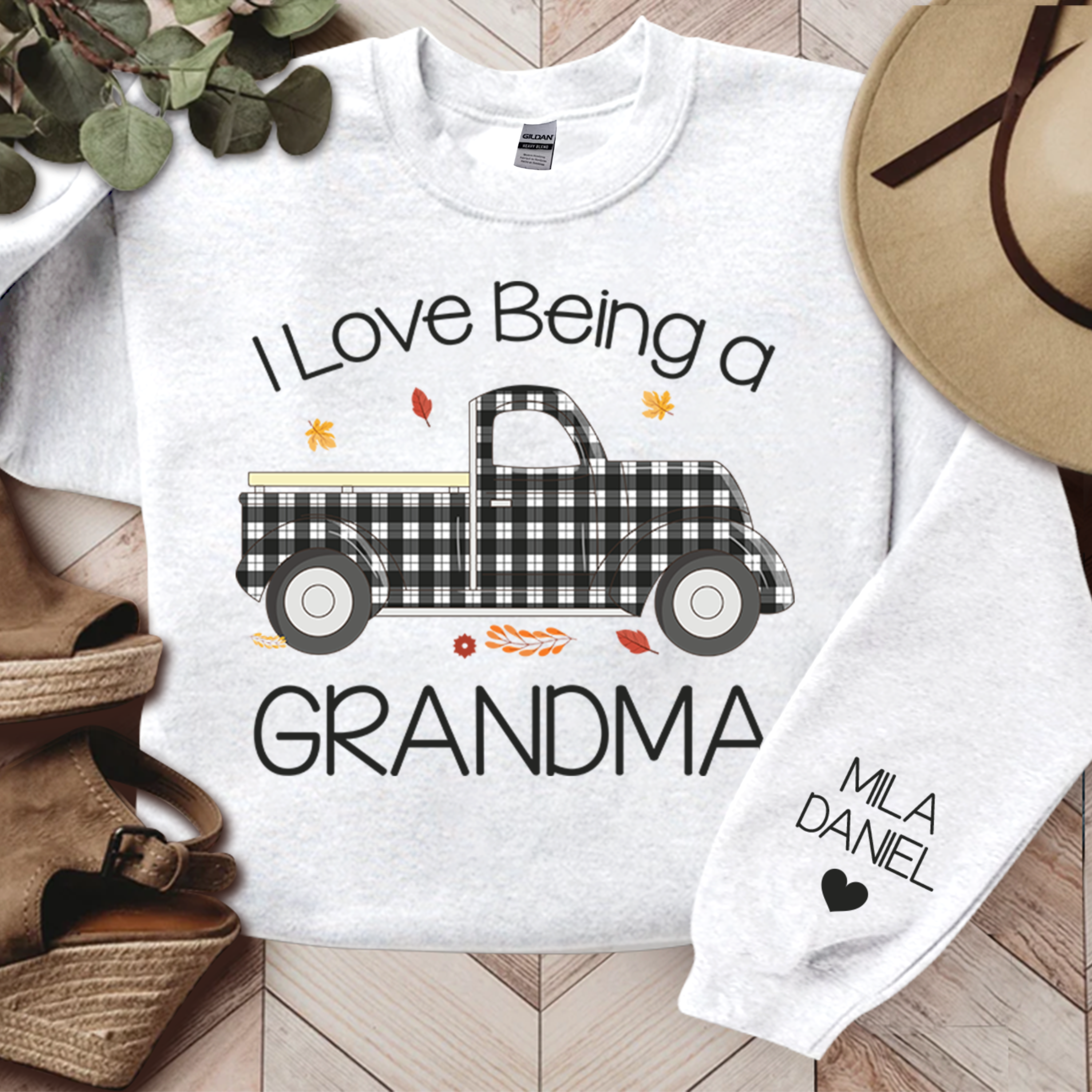 Lofaris I Love Being Grandma And Kids Custom Sweatshirt