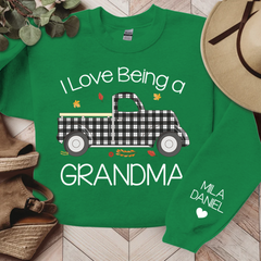 Lofaris I Love Being Grandma And Kids Custom Sweatshirt