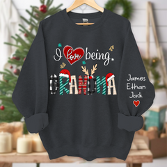 Lofaris I Love Being Grandma Christmas Custom Sweatshirt