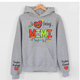 Lofaris I Love Being Mimi And Kids Customized Name Hoodie