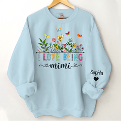 Lofaris I Love Being Mimi Grandma Gift Custom Sweatshirt