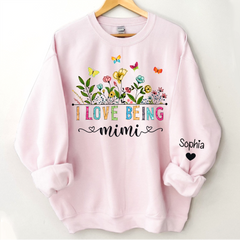 Lofaris I Love Being Mimi Grandma Gift Custom Sweatshirt