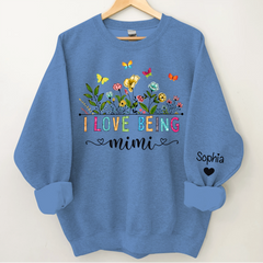 Lofaris I Love Being Mimi Grandma Gift Custom Sweatshirt