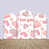 Lofaris I Love You Pink Hearts Arch Backdrop Kit For Wedding