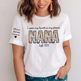 Lofaris I Wear My Heart On Sleeve Nana Mothers Day T-Shirt