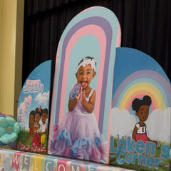 Lofaris Custom Party Half Moon Arch Backdrop Cover