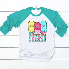 Lofaris Ice Cream Family Mom And Kids Custom Baseball Shirt