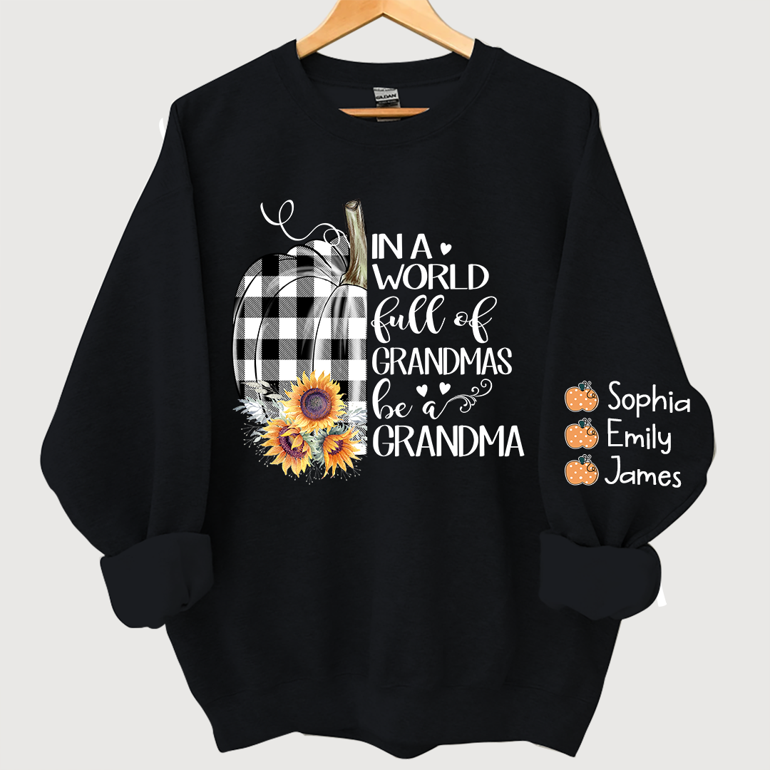 Lofaris Mimi¡¯s Little Pumpkins Autumn Doodle Alphabet And Grandkids Sweatshirt