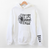 Lofaris In A World Full Of Grandmas Sunflower Custom Hoodie