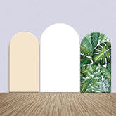 Lofaris Incarnadine White Green Monstera Arch Backdrop Kit