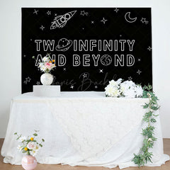 Lofaris Infinity Beyond Rocket Stars 2nd Birthday Backdrop