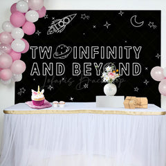 Lofaris Infinity Beyond Rocket Stars 2nd Birthday Backdrop