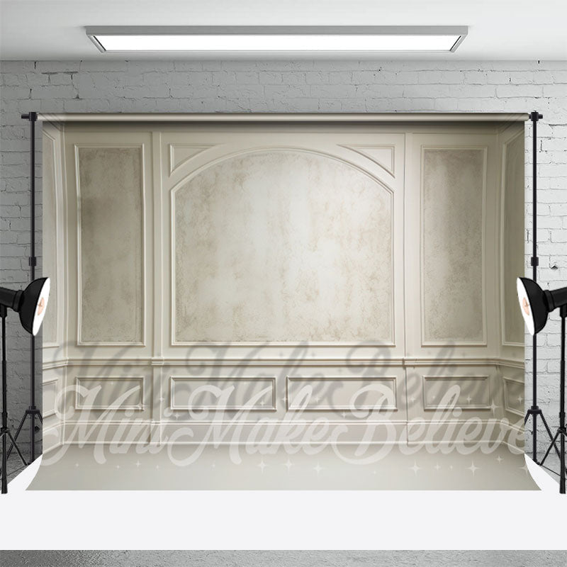 Lofaris Interior White Gray Moulding Retro Wall Backdrop