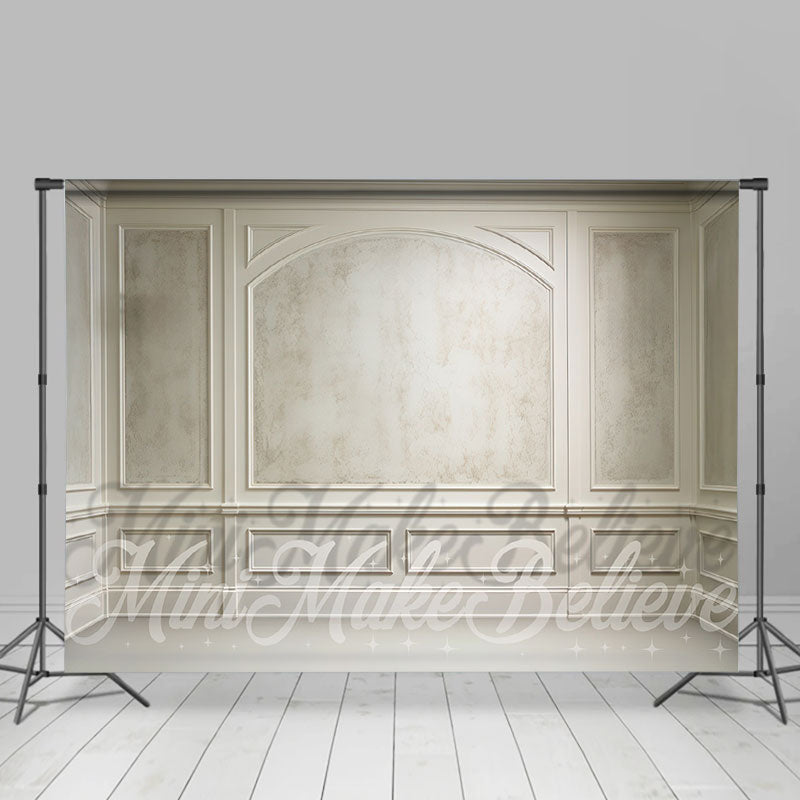 Lofaris Interior White Gray Moulding Retro Wall Backdrop