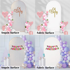 Lofaris Iridescent Sequin Fitted Arch Backdrop Cover for Wedding Decor