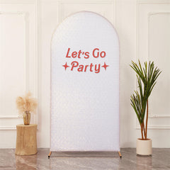 Lofaris Iridescent Sequin Fitted Arch Backdrop Cover for Wedding Decor