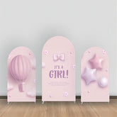 Lofaris Its A Girl Hot Air Balloon Party Arch Bakcdrop Kit