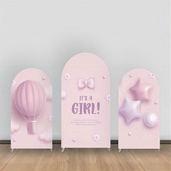Lofaris Its A Girl Hot Air Balloon Party Arch Bakcdrop Kit