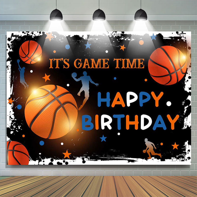 Lofaris Its Game Time Basketball Sports Birthday Backdrop