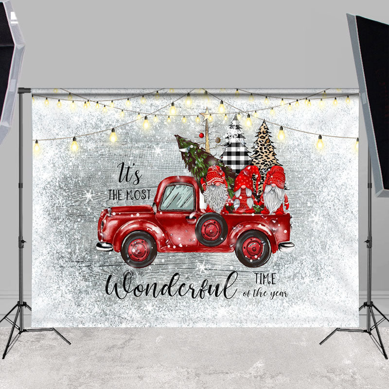 Lofaris Its The Most Wonderful Time For Winter Snow Backdrop