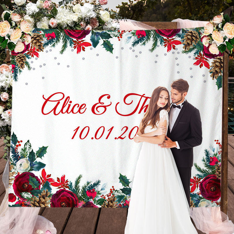 Lofaris Its The Season For Love Floral Bridal Shower Backdrop
