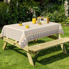 Lofaris Ivory Modern Rectangle Tablecloth for Dining Room