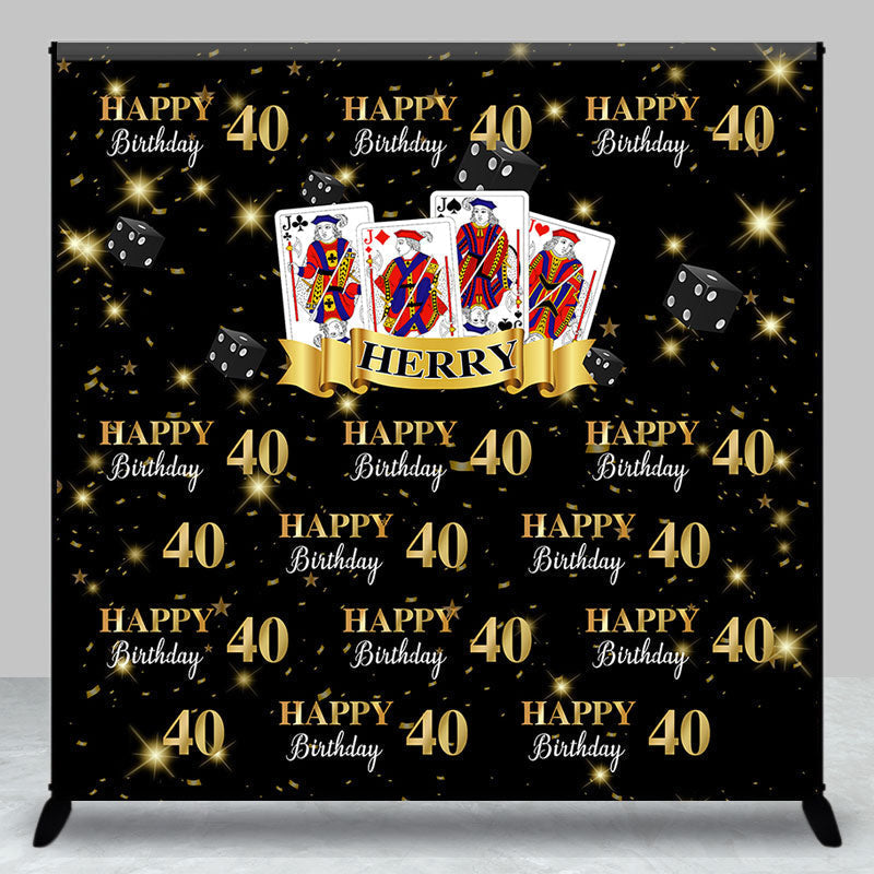 Lofaris Jack Cards Las Vegas Custom Birthday Repeat Backdrop