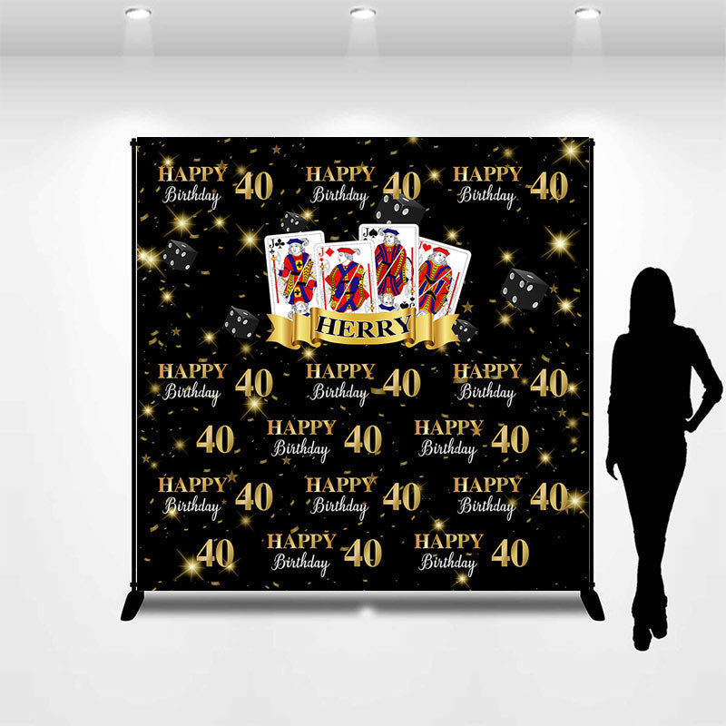 Lofaris Jack Cards Las Vegas Custom Birthday Repeat Backdrop