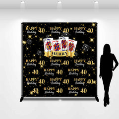 Lofaris Jack Cards Las Vegas Custom Birthday Repeat Backdrop