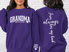 Lofaris Jesus Always Has My Back Custom Name Sweatshirt
