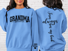 Lofaris Jesus Always Has My Back Custom Name Sweatshirt