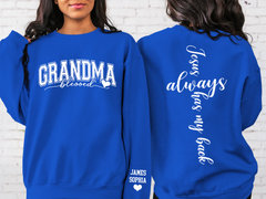 Lofaris Jesus Always Has My Back Custom Name Sweatshirt
