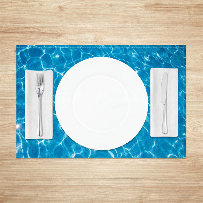 Lofaris Jewelry Blue Sea Water Summer Set Of 4 Placemats