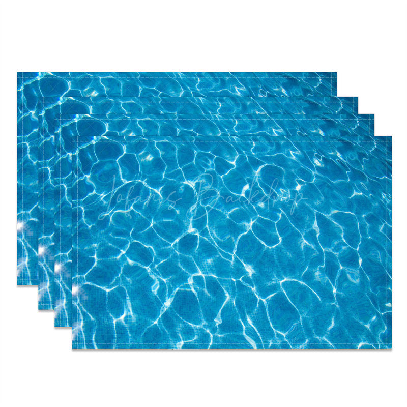 Lofaris Jewelry Blue Sea Water Summer Set Of 4 Placemats