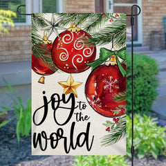 Lofaris Joy To The World Light Leaves Christmas Garden Flag