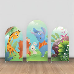 Lofaris Jungle Safari Animals Arch Backdrop Kit For Party