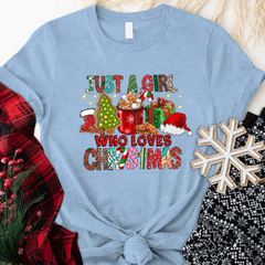 Lofaris Just A Girl Who Loves Christmas Custom Gift T-Shirt