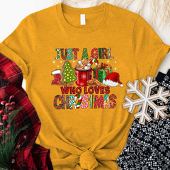 Lofaris Just A Girl Who Loves Christmas Custom Gift T-Shirt
