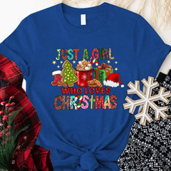 Lofaris Just A Girl Who Loves Christmas Custom Gift T-Shirt