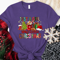 Lofaris Just A Girl Who Loves Christmas Custom Gift T-Shirt