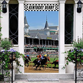 Lofaris Kentucky Derby Fierce Horse Racing Scene Door Cover