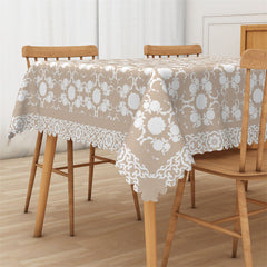 Lofaris Khaki Country Retro Pattern Rectangle Tablecloth