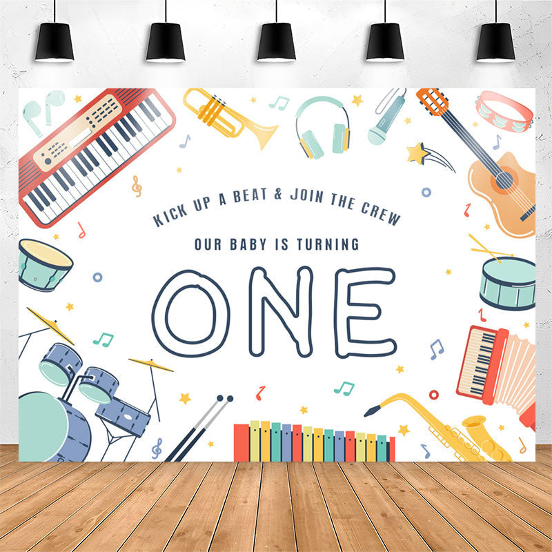 Lofaris Kick Up A Beat Join The Crew 1st Birthday Backdrop
