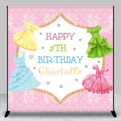 Lofaris Lace Princess Skirts Custom 5th Birthday Backdrop