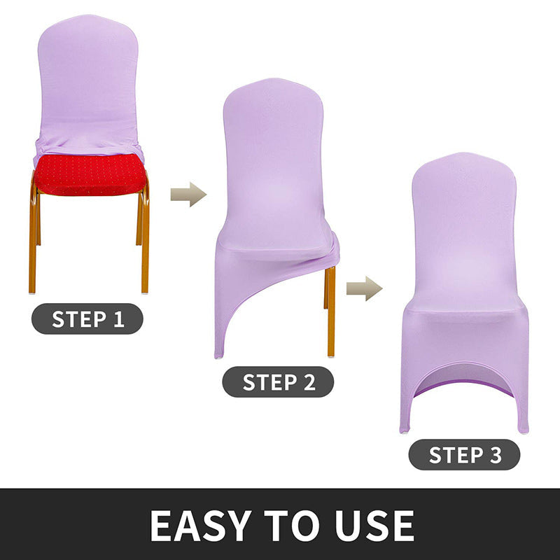 Lofaris Lavender Open Back Stretch Spandex Banquet Chair Cover