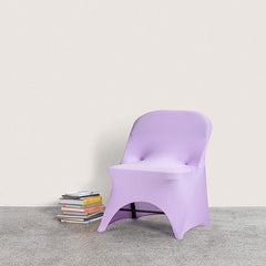 Lofaris Lavender Open Back Stretch Spandex Folding Chair Cover
