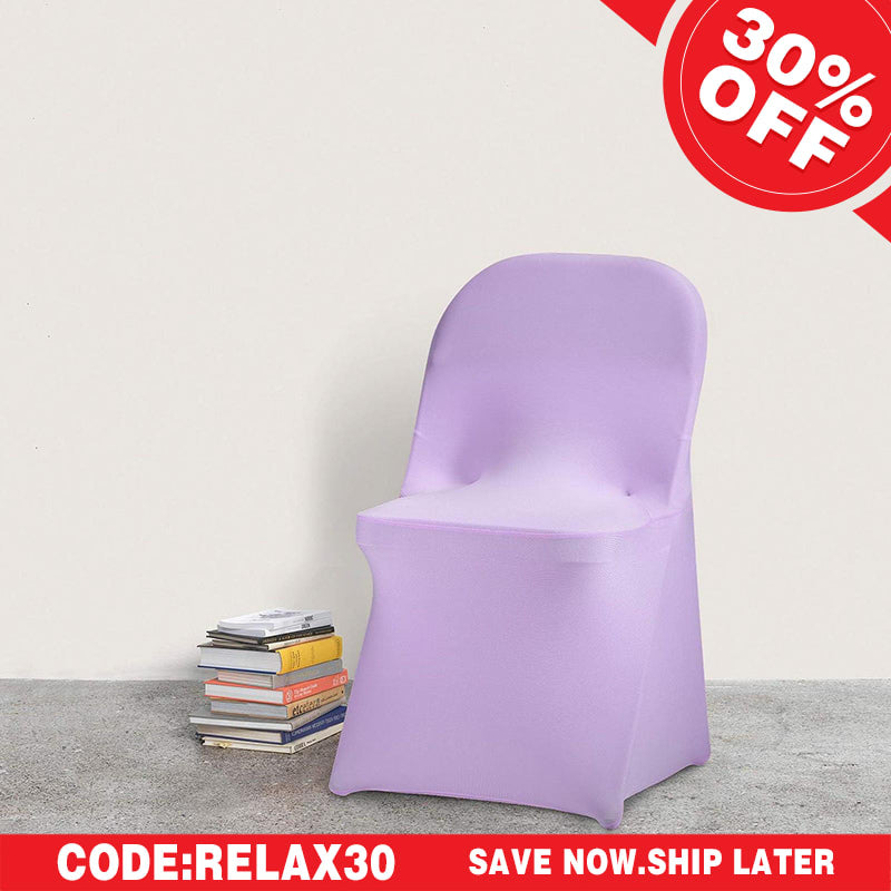 Lofaris Lavender Stretch Spandex Banquet Folding Chair Cover